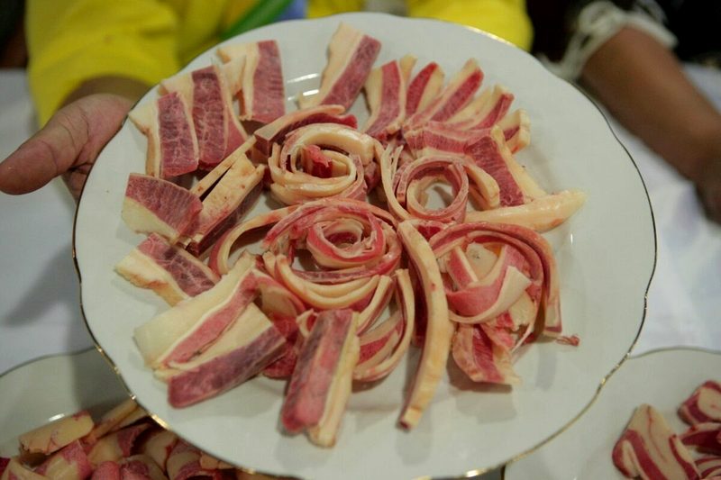 Строганина из мяса